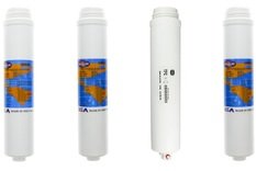 Omnipure Q5605, (2) Q5633, and Membrane Replacement Sediment Carbon Filter Cartridge Set w/ 50 GPD Membrane for Purotwist 4000