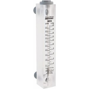 Blue And White (F-55250L) 0.025 - 0.25 GPM Flow Meter; 1/4" MPT