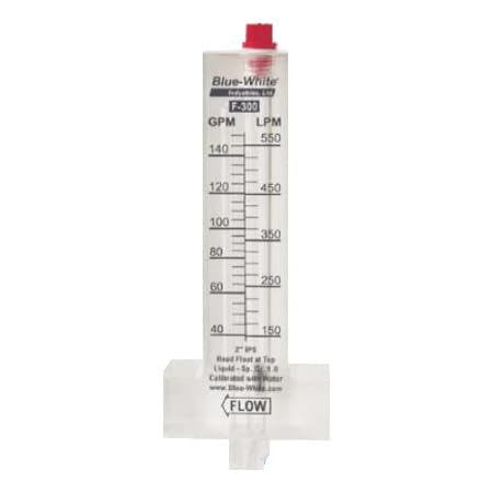 IPW Industries Inc-Blue And White (F-30100P) 5-40 GPM Flow Meter; 1" Saddle