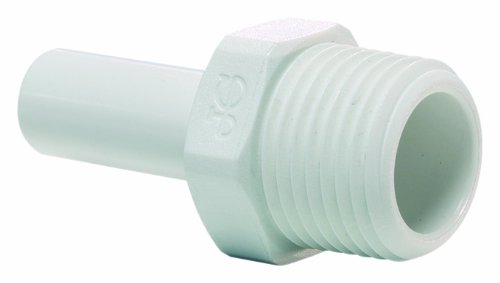 John Guest Speedfit PP051223W 3/8OD by 3/8NPTF Stem Adapter, 10-Pack