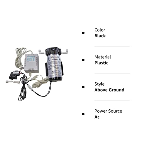 Aquatec 8800 Booster Pump Kit for up to 200 GPD RO Reverse Osmosis water filtration system for both standard and manifold type systems 8852-2J03-B424 PSW-340 Made in USA