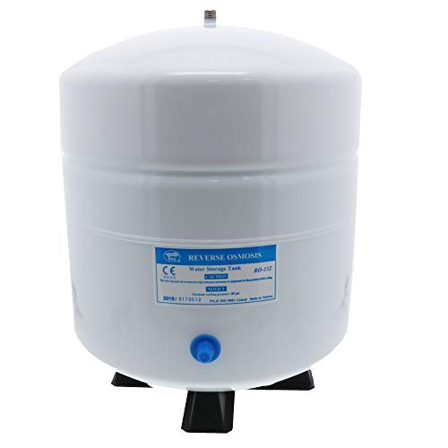 PA-E RO-132 Stainless Steel 4.5 Gallon Reverse Osmosis Storage Water Tank - White, 1/4" Port