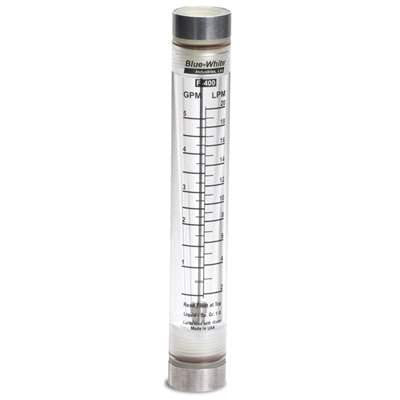 Blue and White (F-40375LN-6) 0.1-1 GPM Flow Meter; 3/8" FPT