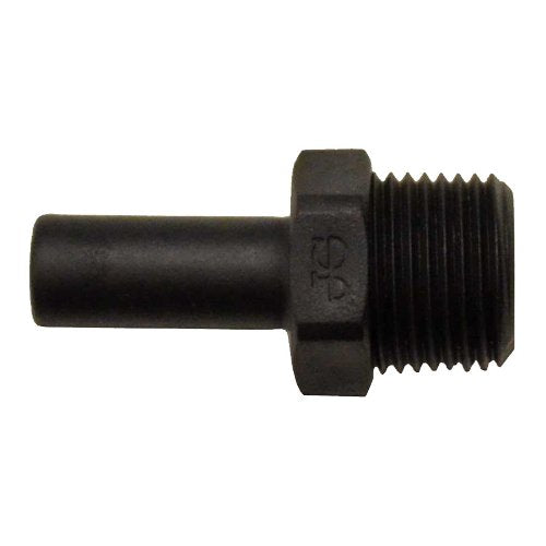 John Guest Speedfit PP050822E Black OD X 1/4" NPTF Polypropylene Push-to-Connect Stem Adapter (10-Pack)