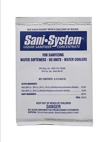 Pro Products SANI-SYSTEM (SS24WS) Liquid Sanitizer Concentrate for WATER SOFTENER - RO UNITS - WATER COOLERS (5)