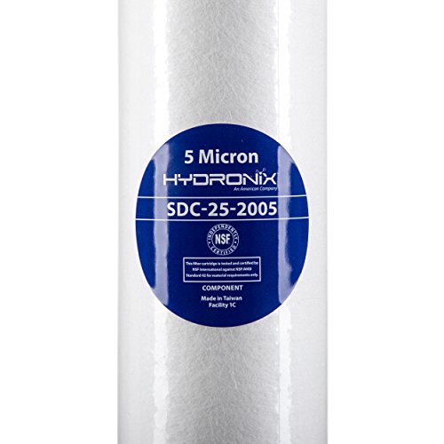 Hydronix SDC-25-2005/4 SDC-25-2005 4 Pack Sediment Filters 2.5 x 20, 2.5" x 20", White