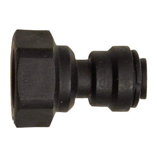 John Guest Speedfit PP450822E 1/4" OD x 1/4" NPTF Black Polypropylene Push-to-Connect Female Adapter (10-Pack), Black