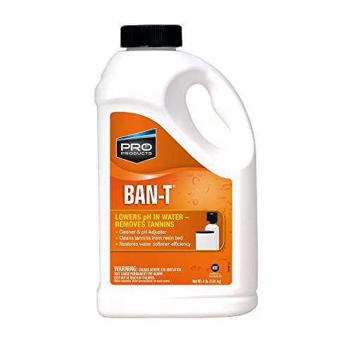 Pro Ban T is a Water Softener Tannin and Iron Removal Cleaner that is Specially Formulated to Effectively Lower pH and Remove Tannin and Iron from Fouled Water Softeners