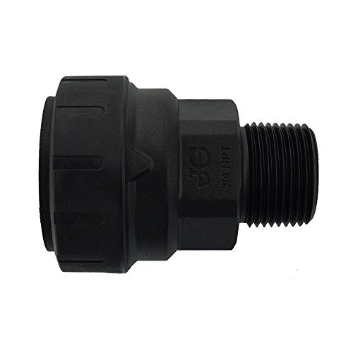 JG ProLock PSEI013626E Push-to-Connect Male Connector (2 Pack), Black, 1" Cts x 3/4" Npt