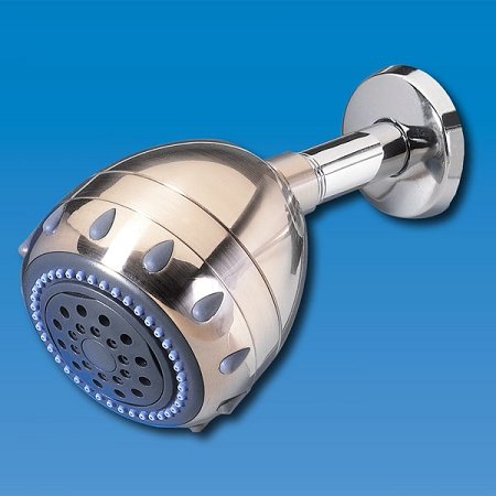 H2O International SH-SN-5 Deluxe Shower Filter 5 Spray Satin Nickel with KDF