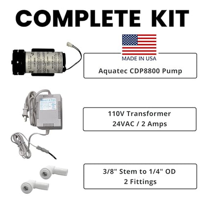 Aqua Tec 8852-2J03-B423 Aquatec CDP 8800 Water Booster Pump + Transformer 115V 1/4 & 3/8, Black