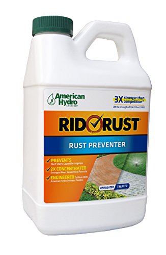 American Hydro Systems Rid O RR1 Concentrate-Prevents Irrigation Rust Stains – Neutralizes Well Water Iron-Use in American Hydro Feeder Systems, 1/2 Gallon, White