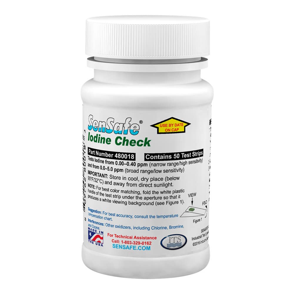 Industrial Test Systems 480018 Iodine Check Test Strip (Pack of 50)