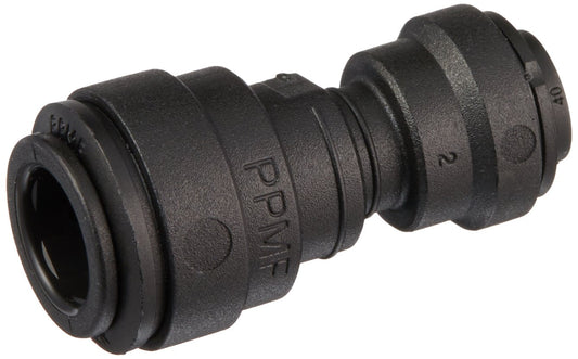 Ideal H2O JG Quick Connect Reducer Fitting - Union - 1/4 in to 3/8 in - Black (10/Bag)