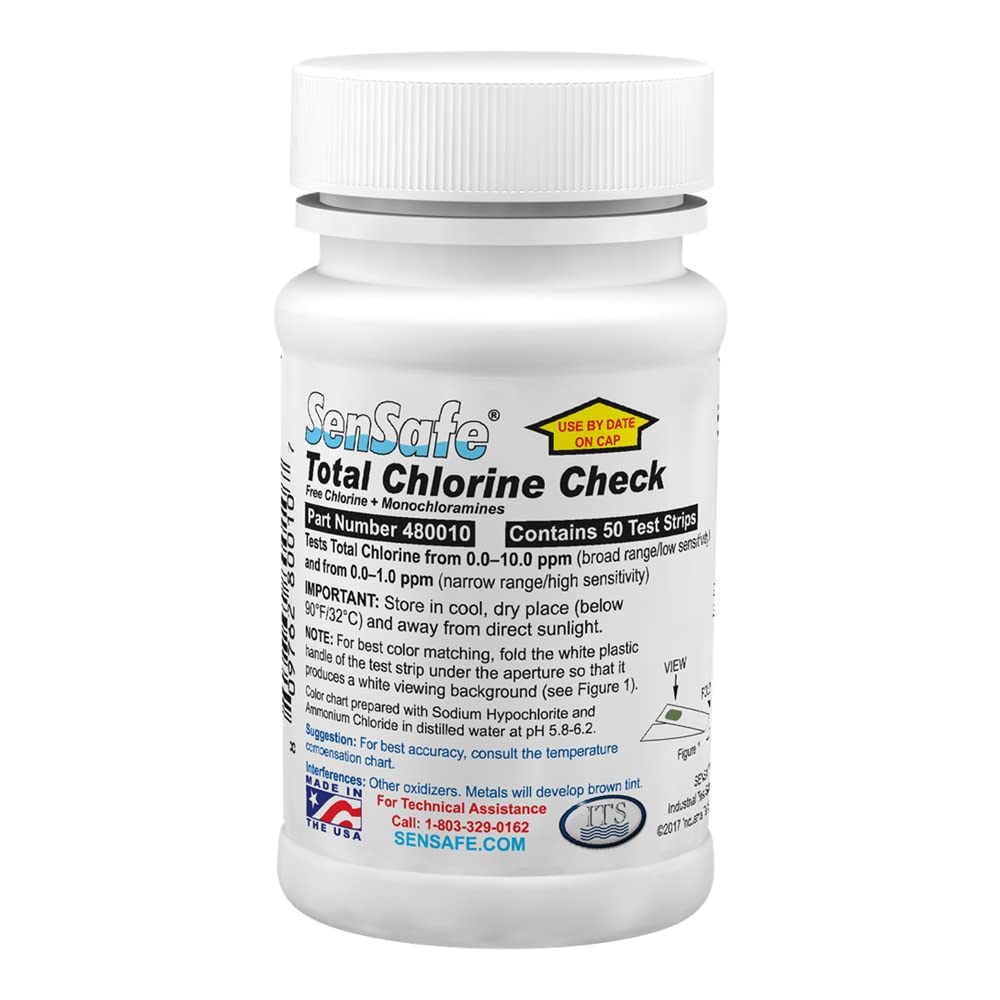 Industrial Test Systems 480010 Total Chlorine Water Check Test Strip