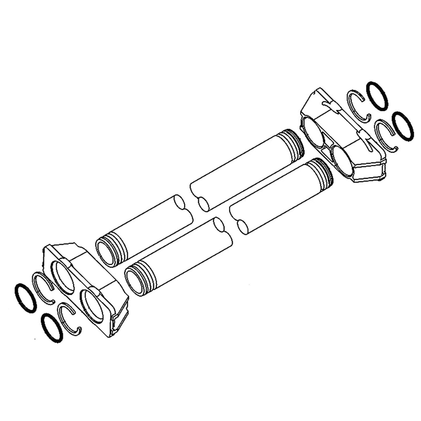 Tube Assembly 60425-12 for Fleck 9100 and 9100SXT Valves - 6-12 inch Tanks